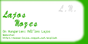 lajos mozes business card